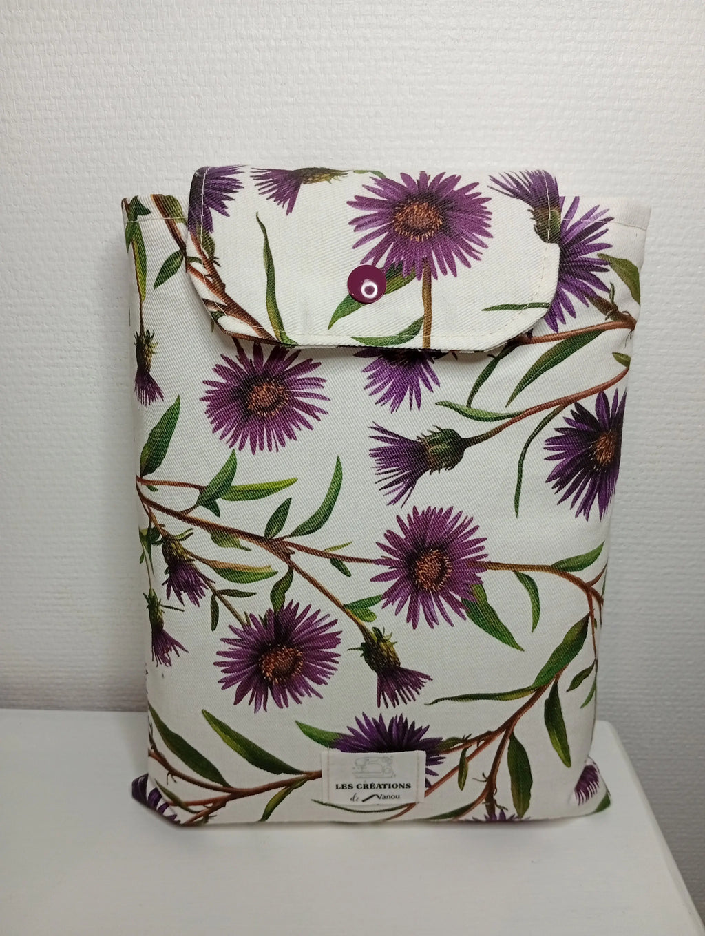 Pochette à livre Chardon Les créations de Vanou