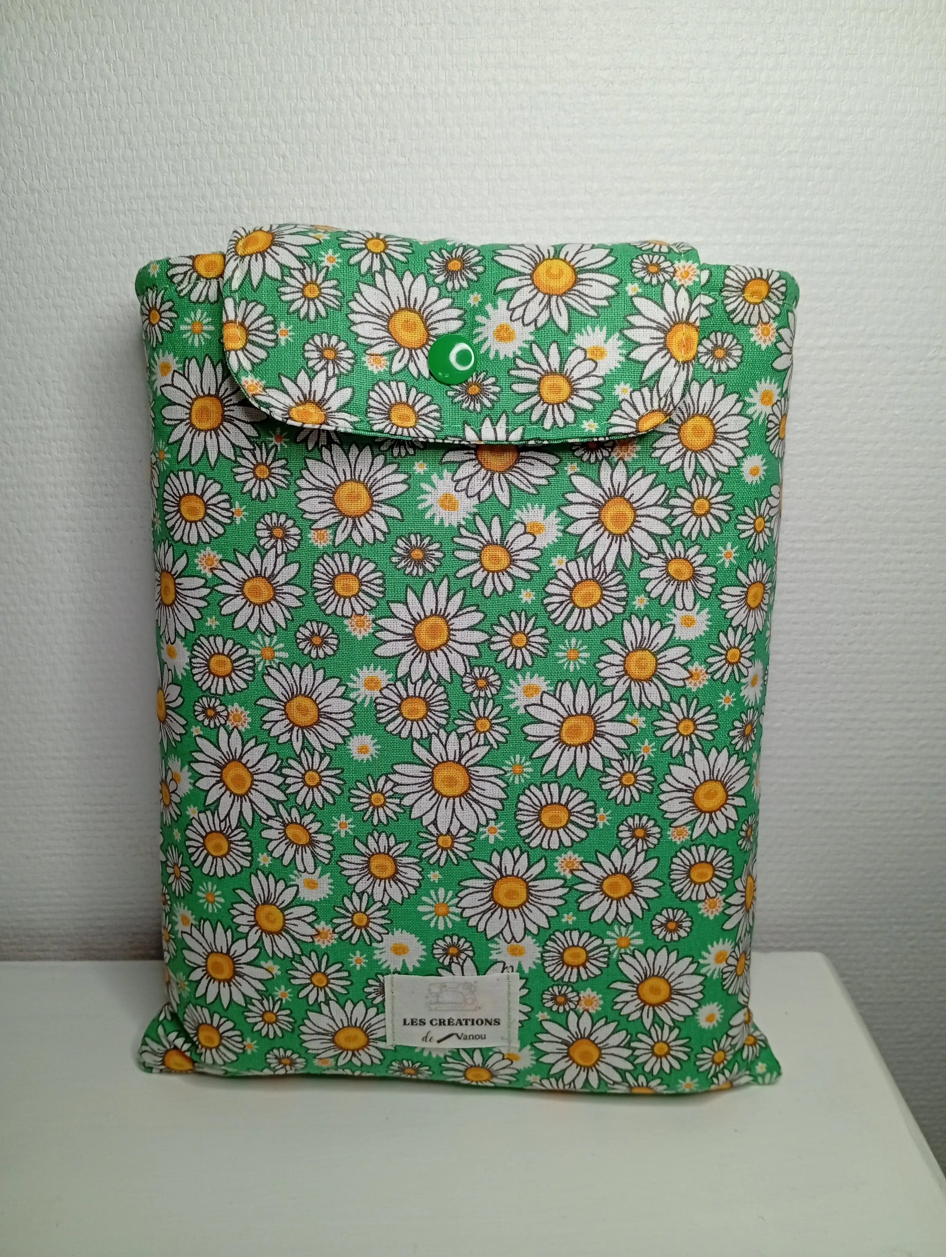 Pochette à livre Pâquerette Les créations de Vanou