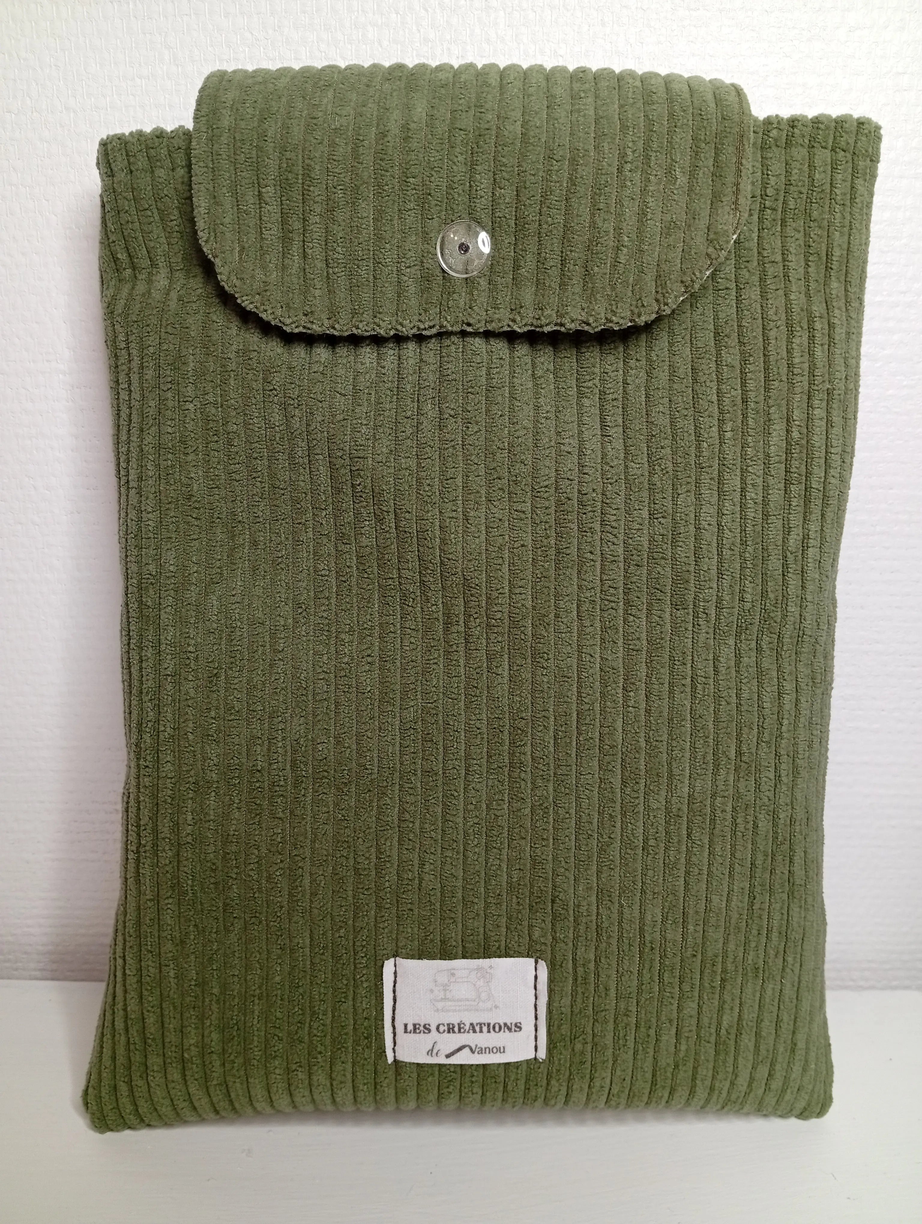 Pochette a livre olive douce Les créations de Vanou