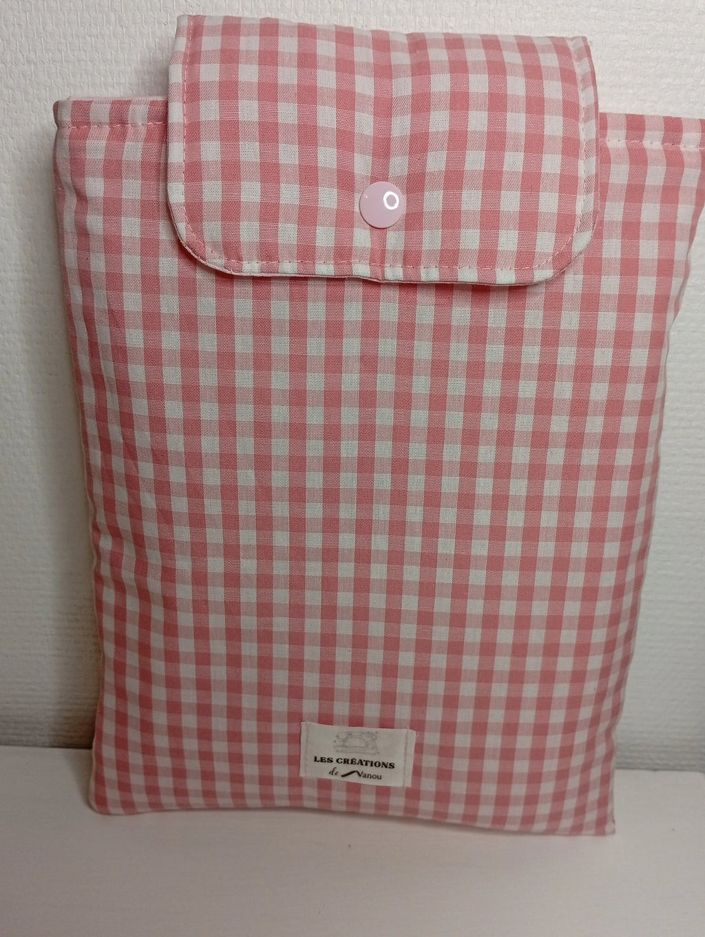 Pochette à livre rose tendresse Les créations de Vanou