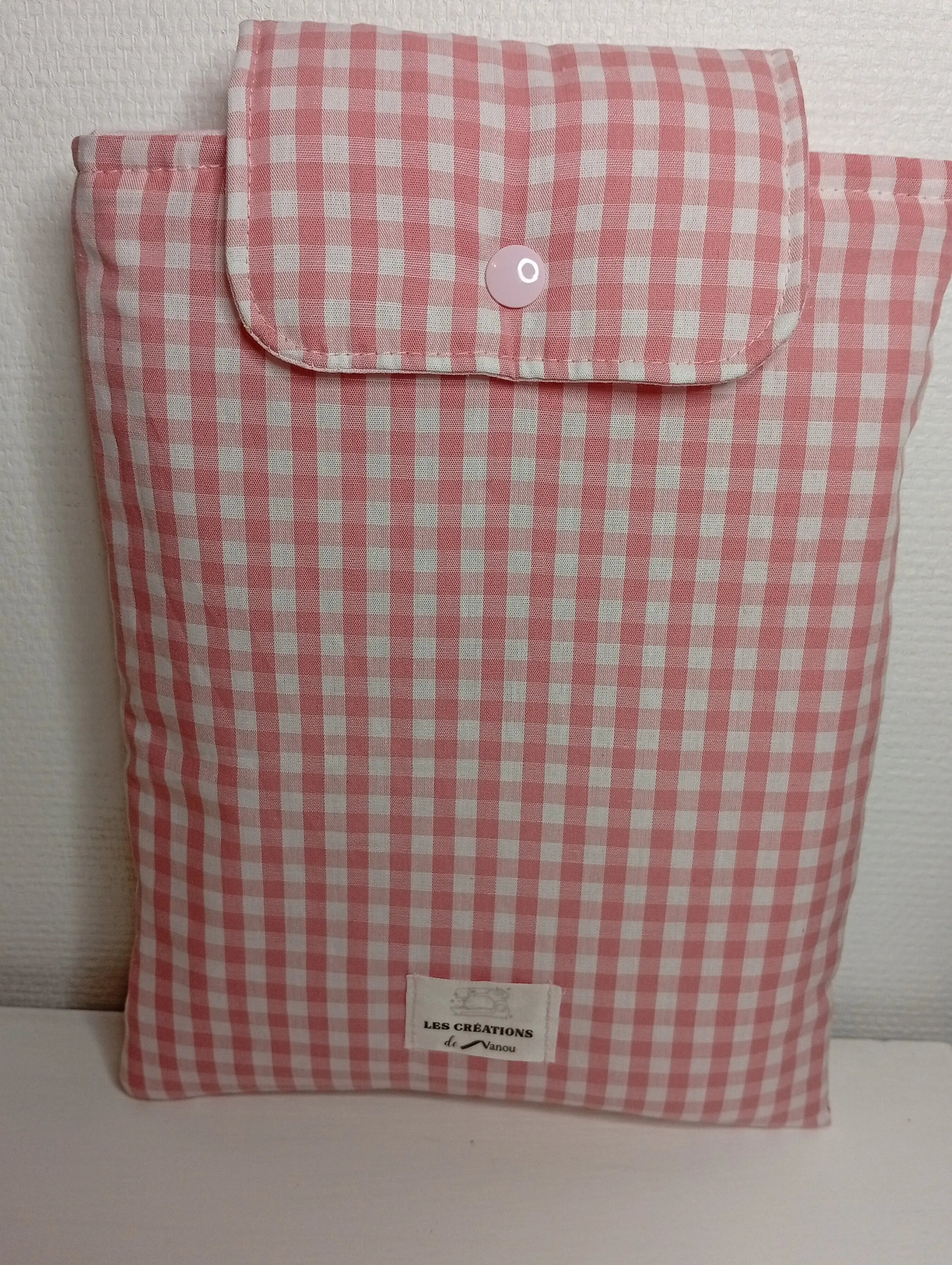 Pochette à livre rose tendresse Les créations de Vanou