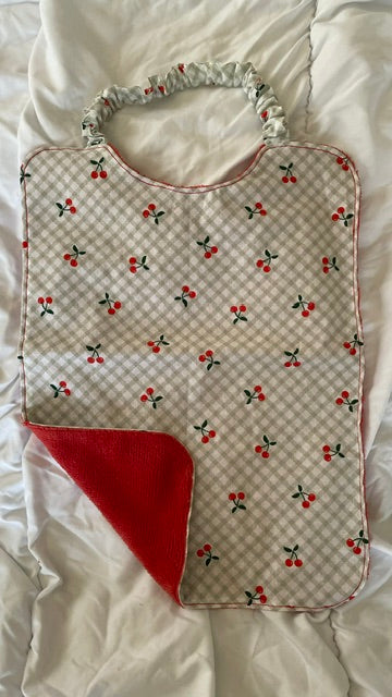 Bavoir/serviette Cerise